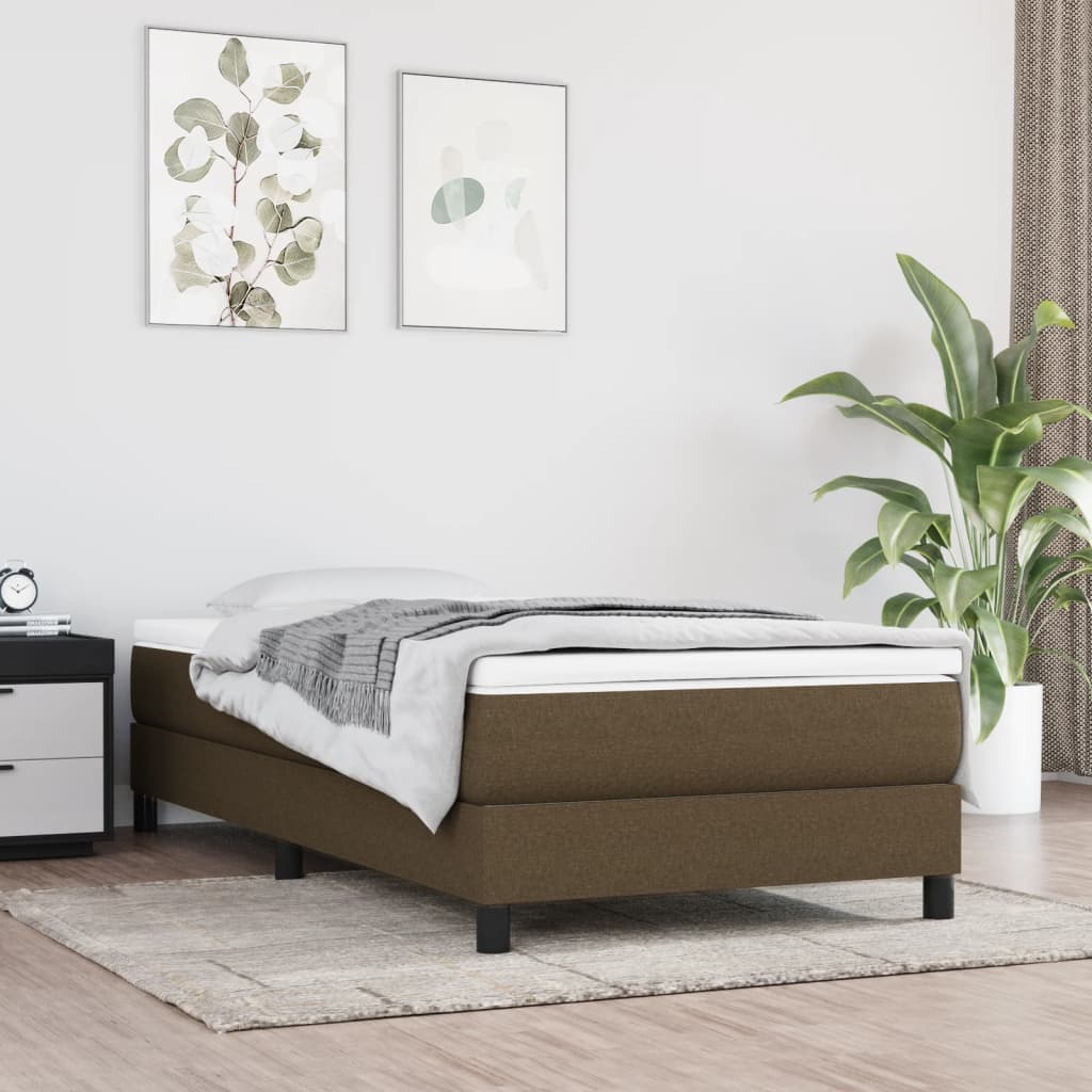 vidaXL Matelas de lit à ressorts ensachés Marron foncé 90x200x20 cm