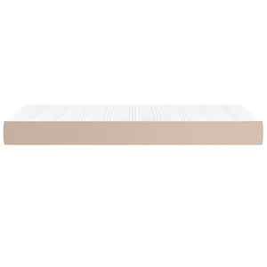 Taštičková matrace střední tvrdost cappuccino 90 x 200 x 20 cm umělá kůže - obrázek 4