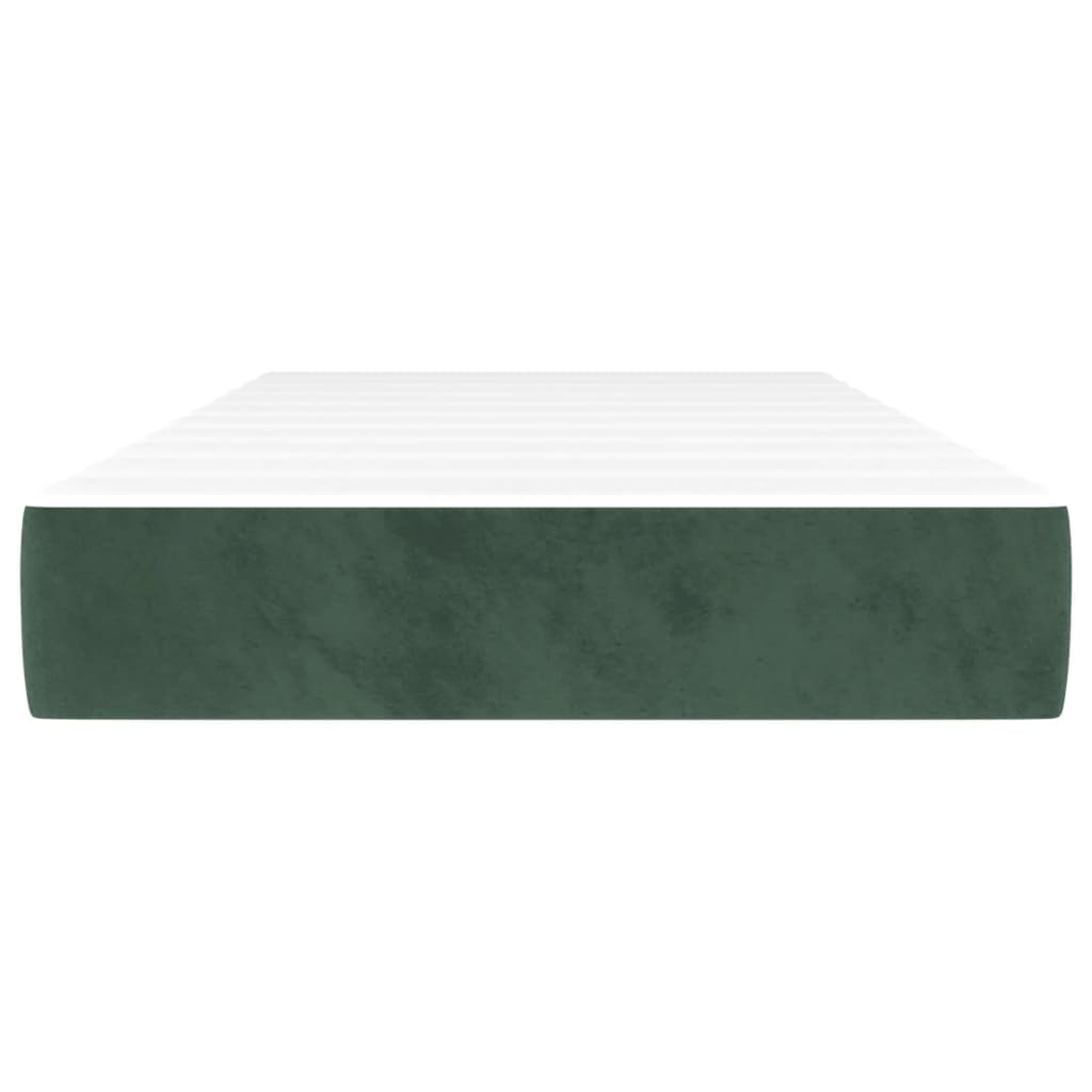 vidaXL Pocketveringmatras 90x200x20 cm fluweel donkergroen