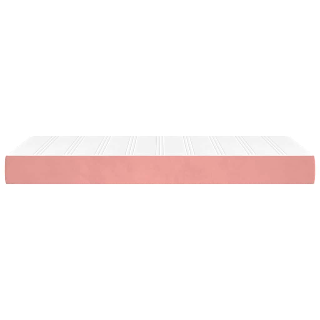 vidaXL Pocketveringmatras medium 90x200x20 cm fluweel roze, foto 4