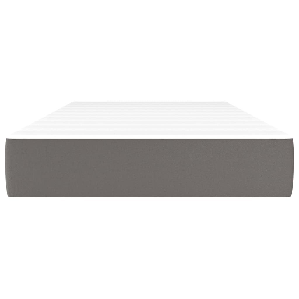 vidaXL Saltea de pat cu arcuri, gri, 100x200x20 cm, piele ecologică