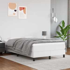 Vzmetnica z žepkasto vzmetjo srednje trdote bela 120x200x20 cm umetno usnje