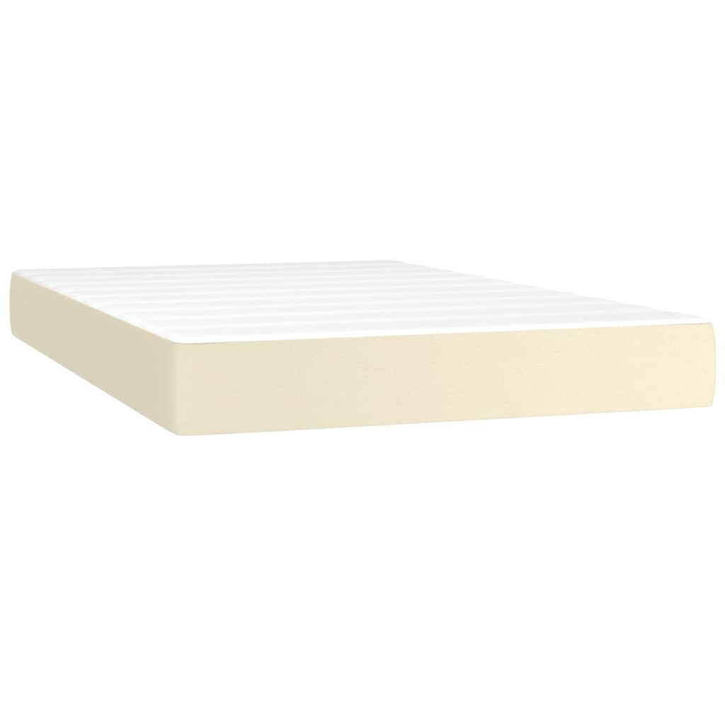 vidaXL Taštičková matrace střední tvrdost krémová 120 x 200 x 20 cm umělá kůže