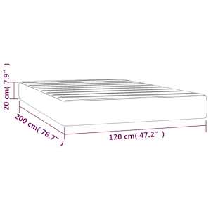 Taštičková matrace střední tvrdost šedá 120 x 200 x 20 cm umělá kůže - obrázek 7