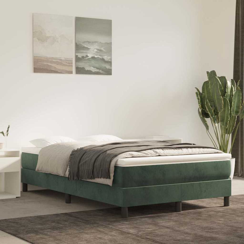 vidaXL Matelas de lit à ressorts ensachés Vert foncé 120x200x20 cm347771