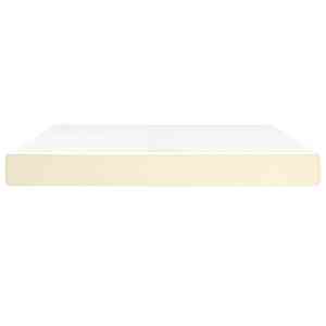 vidaXL Spyruoklinis čiužinys, kreminis, 160x200x20 cm, dirbtinė oda