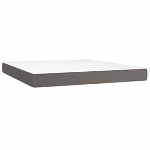 Taštičková matrace střední tvrdost šedá 160 x 200 x 20 cm umělá kůže - obrázek 2