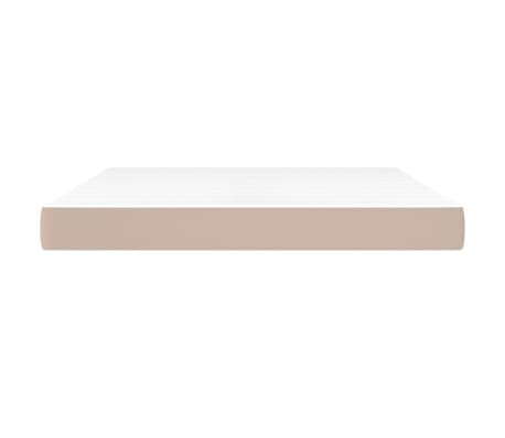vidaXL Pocketres&aring;rmadrass medium cappucino 160x200x20 cm konstl&auml;der