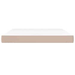 vidaXL Pocketres&aring;rmadrass medium cappucino 160x200x20 cm konstl&auml;der