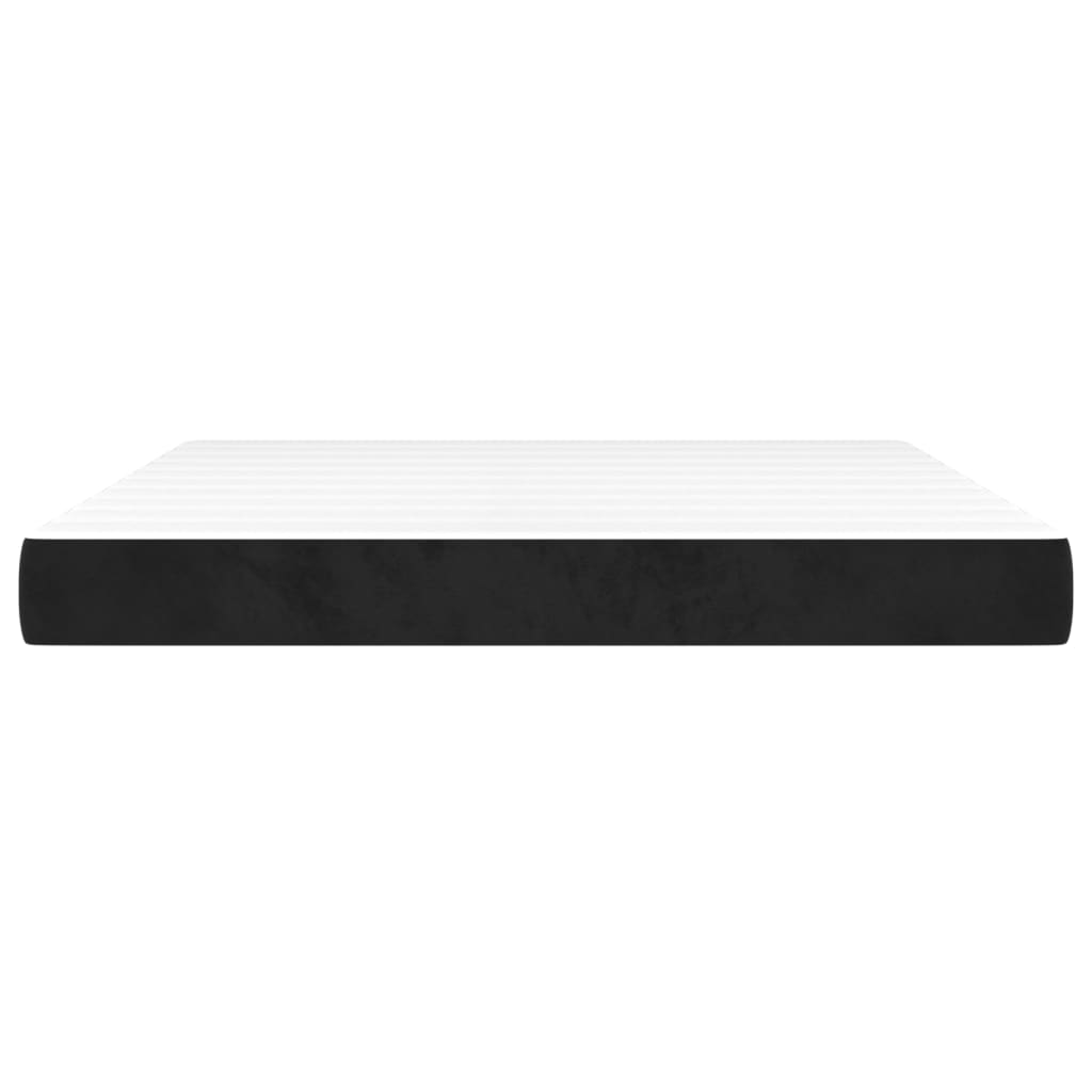 vidaXL Pocketveringmatras 160x200x20 cm fluweel zwart afbeelding