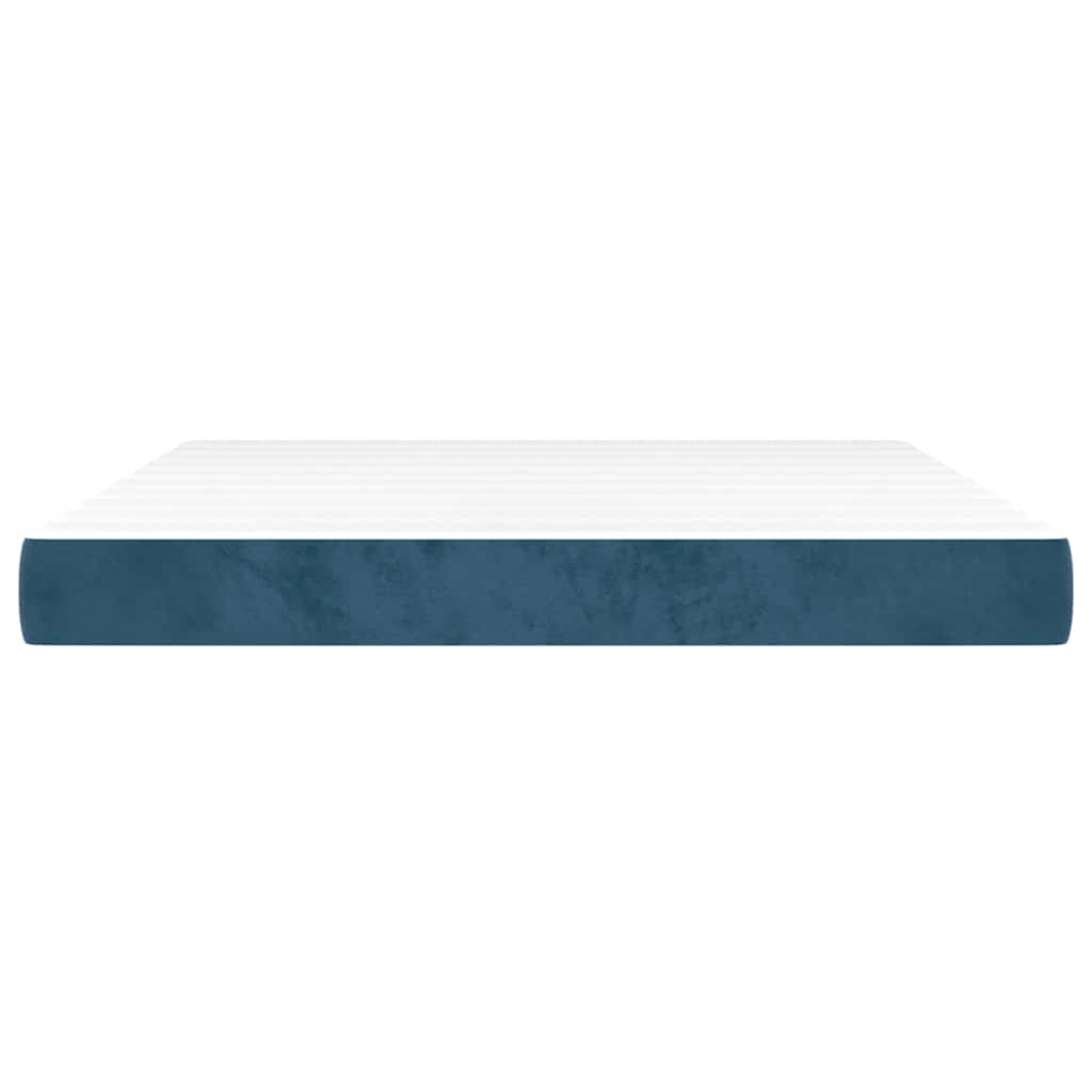 vidaXL Pocketveringmatras medium 160x200x20 cm fluweel donkerblauw blauw, foto 2