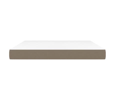 vidaXL Vzmetnica z žepkasto vzmetjo srednje trdote taupe 180x200x20 cm blago