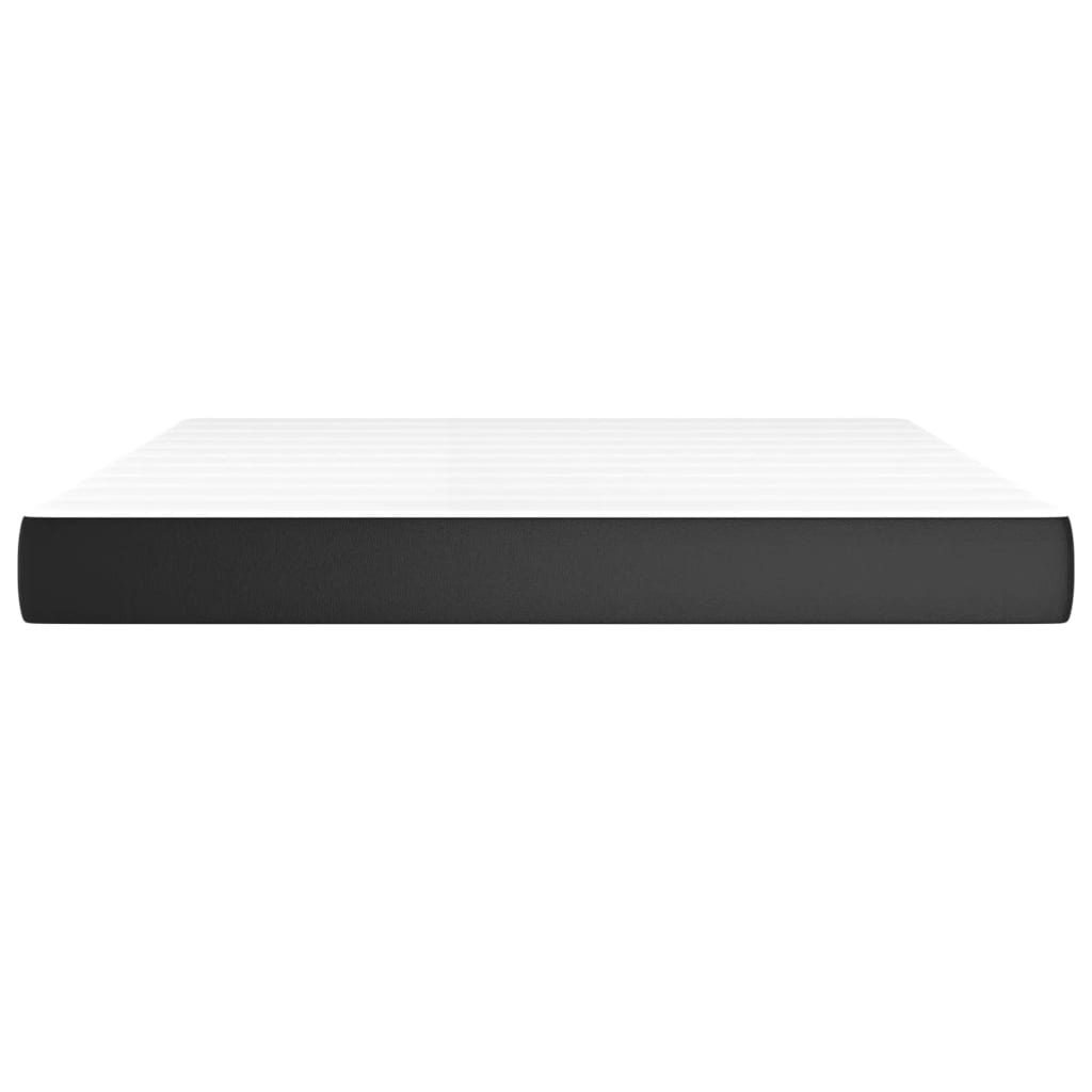 vidaXL Saltea de pat cu arcuri, negru, 180x200x20 cm, piele ecologică