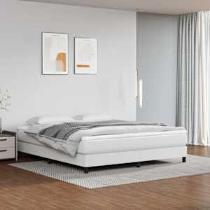 Vzmetnica z žepkasto vzmetjo bela 180x200x20 cm umetno usnje