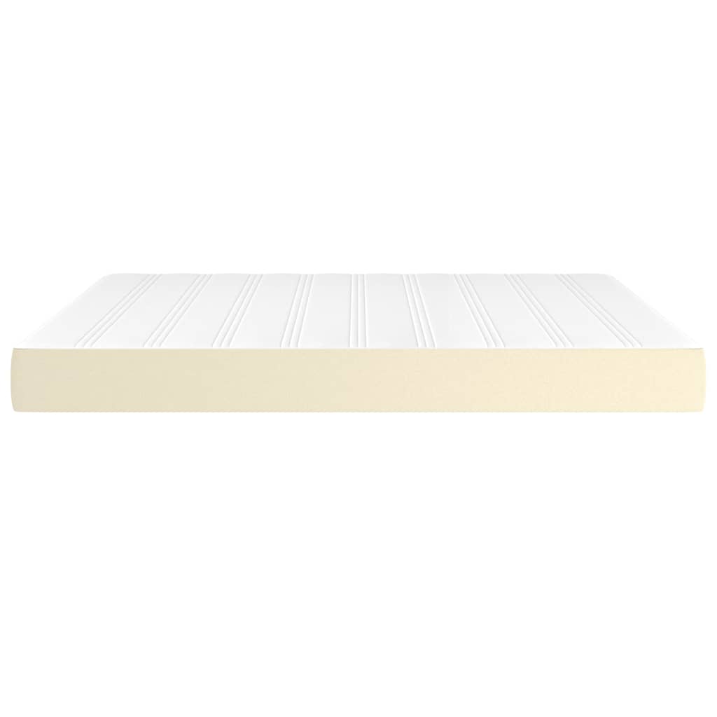 vidaXL Pocketveringmatras medium 180x200x20 cm kunstleer crèmekleurig, foto 4