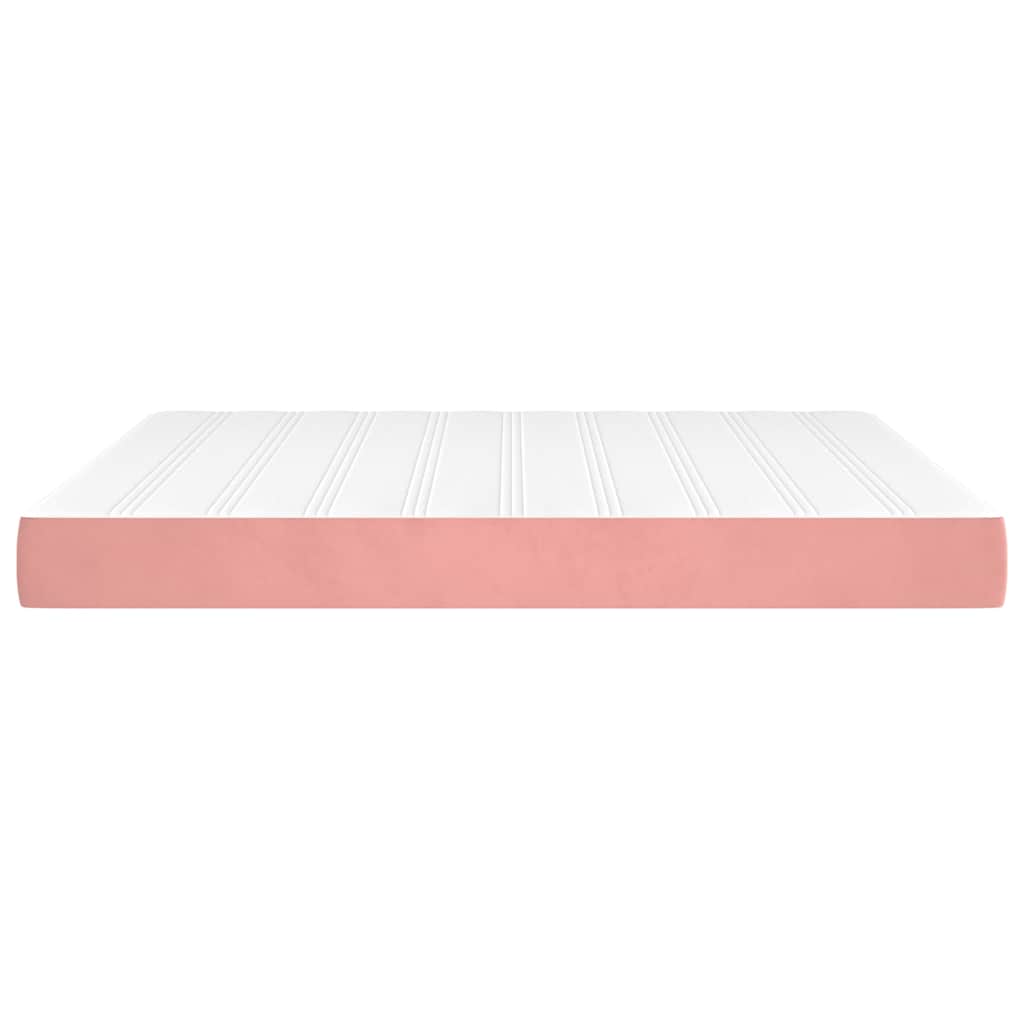 vidaXL Pocketveringmatras medium 180x200x20 cm fluweel roze, foto 4