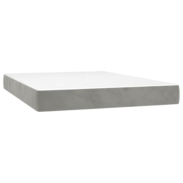vidaXL vedrumadrats, keskmine, helehall, 137x190x20 cm, samet