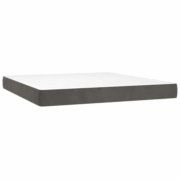 vidaXL vedrumadrats, keskmine, tumehall, 193x203x20 cm, samet