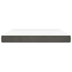 vidaXL Pocketveringmatras medium king 193x203x20 cm fluweel donkergrijs