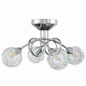 vidaXL laelamp v&otilde;rgust lambivarjudega 4 G9 LED-pirnile