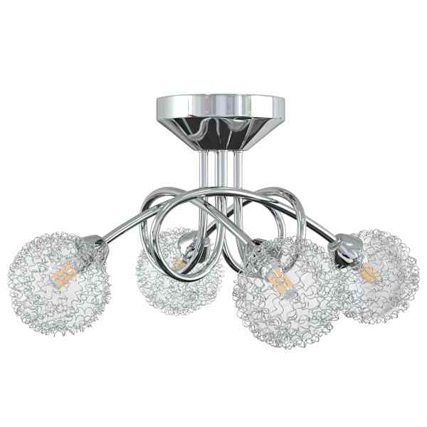 vidaXL laelamp v&otilde;rgust lambivarjudega 4 G9 LED-pirnile