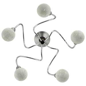 Stropní svítidlo s kulatými drátěnými stínidly pro 5 LED G9 - obrázek 4