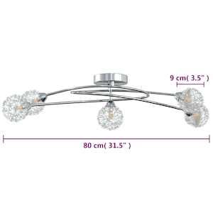 Stropní svítidlo s drátěnými stínidly pro 5 LED G9 - obrázek 6