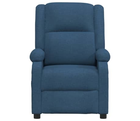 vidaXL Masažinis krėslas, mėlynos spalvos, audinys