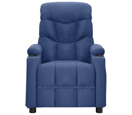 vidaXL kék szövet dönthető fotel