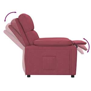 Polohovací křeslo vínové textil - obrázek 7