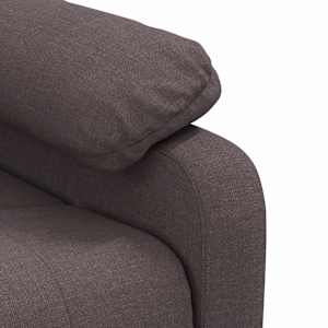 Polohovací křeslo tmavě hnědé textil - obrázek 8