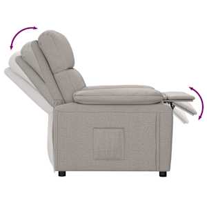 Polohovací křeslo taupe textil - obrázek 6