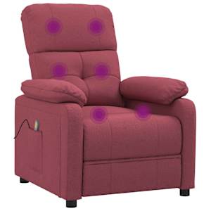 Masážní křeslo vínové textil - obrázek 6
