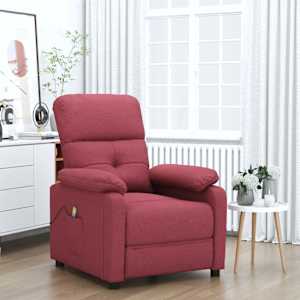 Masážní křeslo vínové textil - obrázek 1