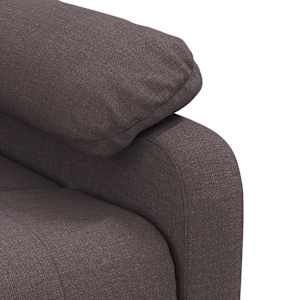 Masážní křeslo tmavě hnědé textil - obrázek 8