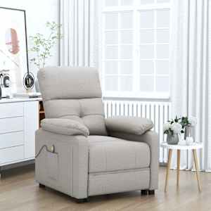 Masážní křeslo taupe textil - obrázek 1