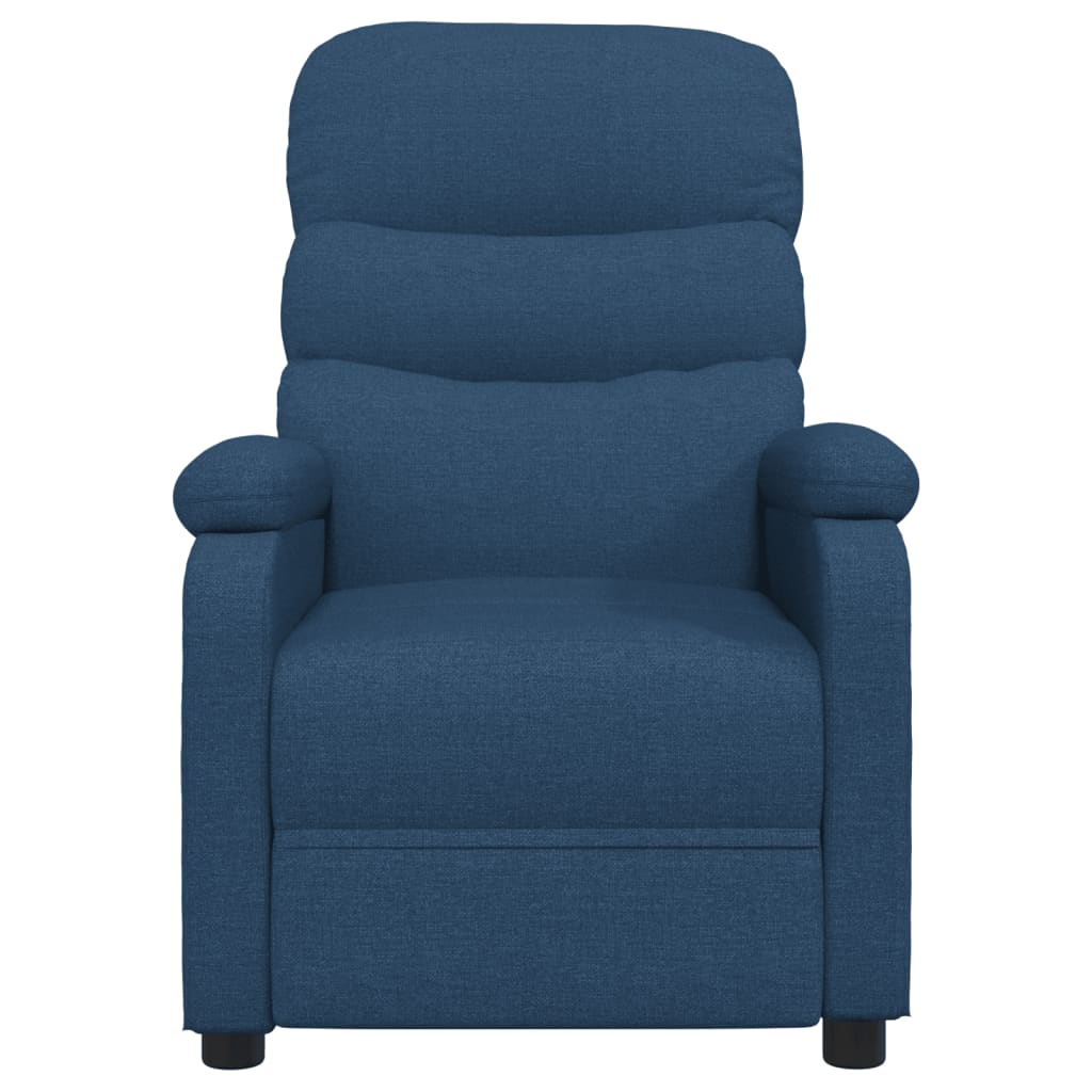 vidaXL Fauteuil de massage Bleu Tissu