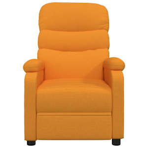 vidaXL Masažinis krėslas, geltonos spalvos, audinys