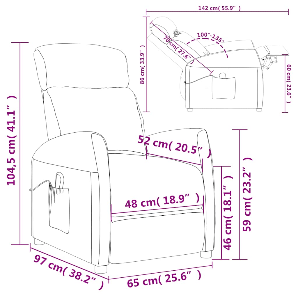 masāžas krēsls, tumši pelēks audums