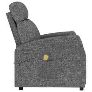 Masážní křeslo tmavě šedé textil - obrázek 4