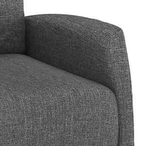 Masážní křeslo tmavě šedé textil - obrázek 8