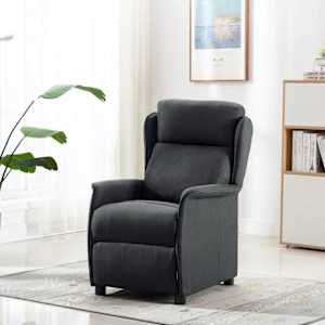 Masážní křeslo Tmavě šedá 93.5 x 67.5 x 101.5 cm textil - obrázek 2