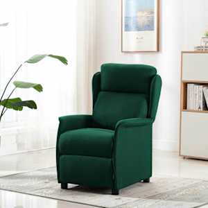 Masážní křeslo Tmavě zelená 93.5 x 67.5 x 101.5 cm textil - obrázek 2