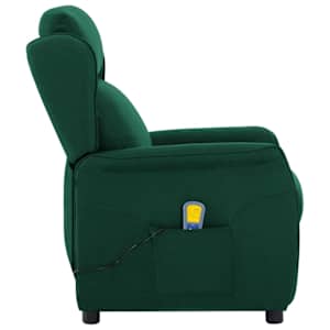 Masážní křeslo Tmavě zelená 93.5 x 67.5 x 101.5 cm textil - obrázek 4