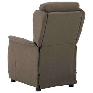 Masážní křeslo s polštářem Taupe 93.5 x 67.5 x 101.5 cm textil - obrázek 3