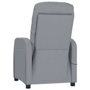 Masážní křeslo světle šedé textil - obrázek 5