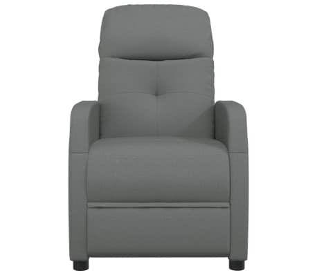 vidaXL Fauteuil de massage Gris fonc&eacute; Tissu