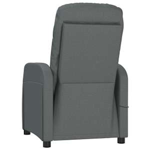Masážní křeslo tmavě šedé textil - obrázek 5
