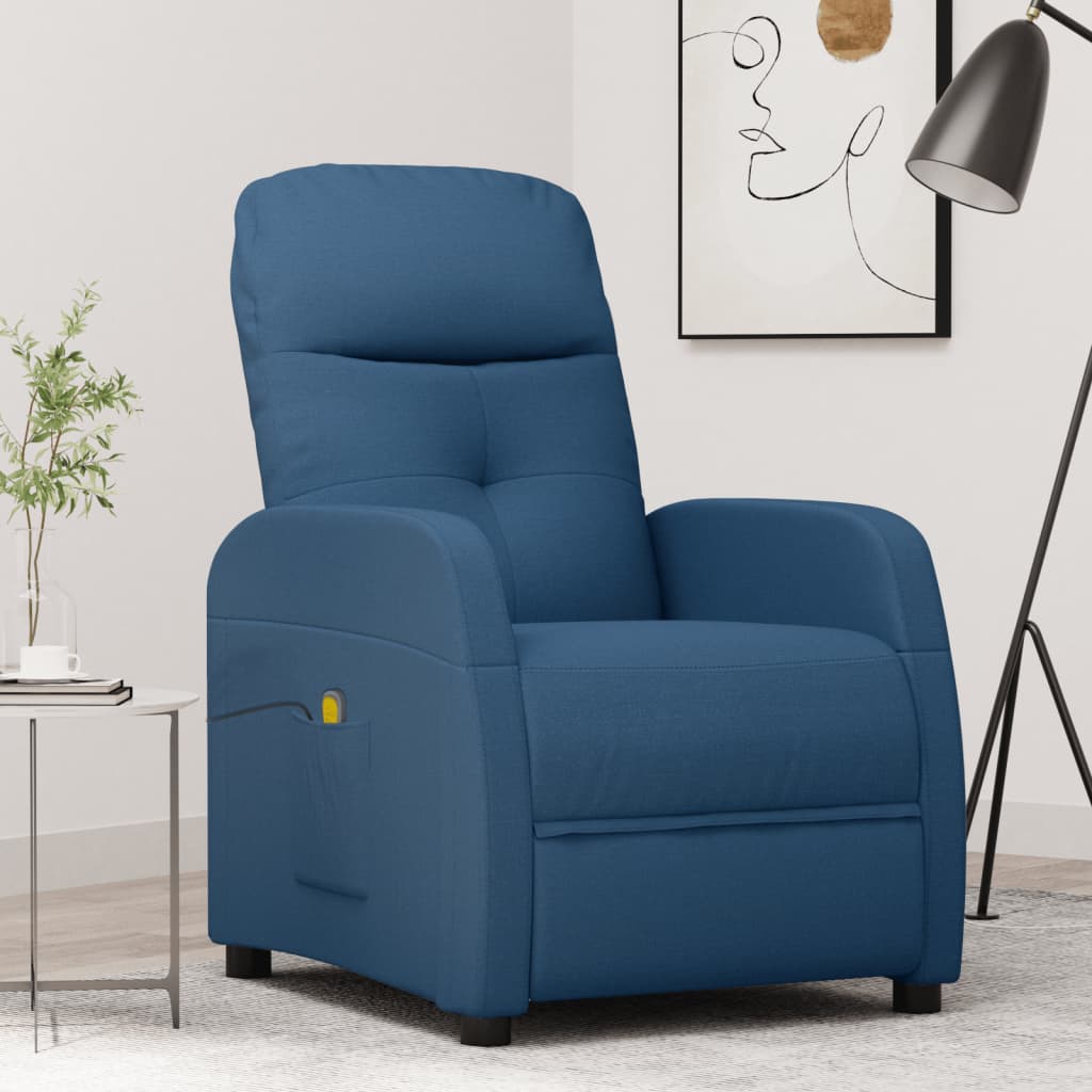 Fauteuil de massage Bleu Tissu