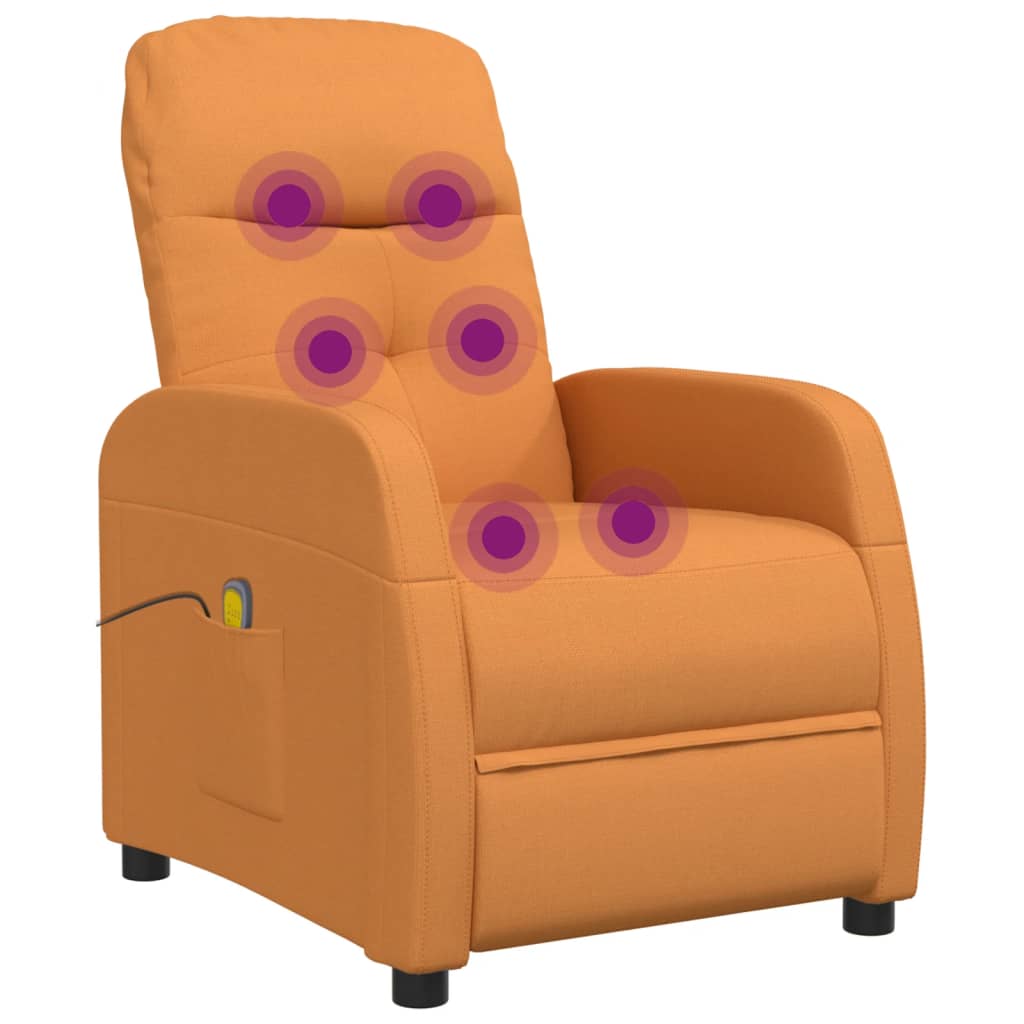 Massagestoel stof donkergeel